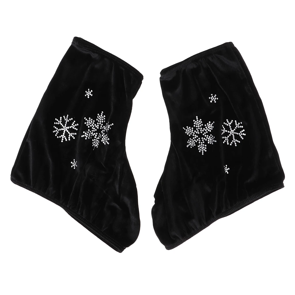 2pcs Ice/Figure/Roller Skate Boots Shoes Cover Protecting Tool with Snowflake Image Rose Red White Black roller skates boot covers