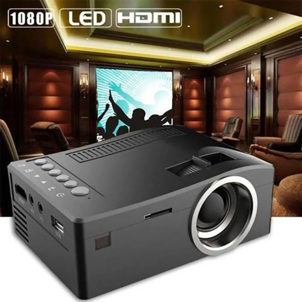 

T16 Mini Portable Wired LED LCD Projector Display Home Theater Cinema HD 1080p Proyector HDMI USB AV VGA SD Media pocket beamer
