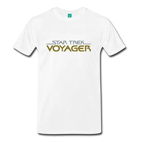 Мужская футболка премиум-класса с логотипом звездного треккинга Voyager базовые