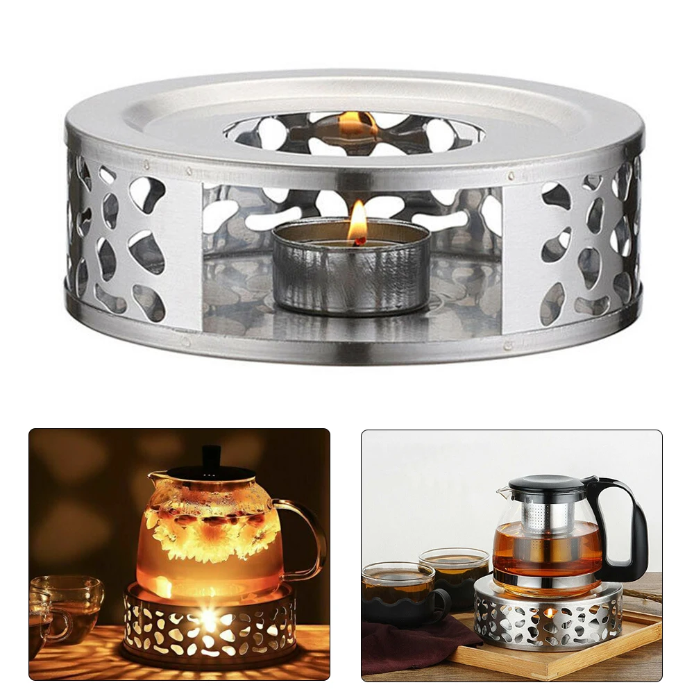 Heating Base Coffee Tea Drink Warmer Durable Stainless Steel Tea Pot