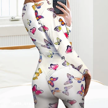 

Butterfly Women Onesie Pijamas Plus Size Sleepwear Pyjamas Nightwear Jumpsuit Pajamas Onesie For Adults Women Sexy Lingerie