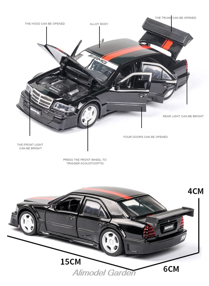 1:32 BENZ DTM AMG гоночный автомобиль Diecasts& игрушечный транспорт металлическая модель автомобиля звуковой светильник коллекция автомобилей игрушки для детей Рождественский подарок