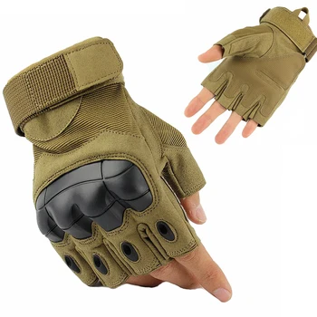 

Tactical Hard Knuckle Gloves Military Combat Gloves Hunting Airsoft Gear Half Finger Gloves Men Sport Gloves