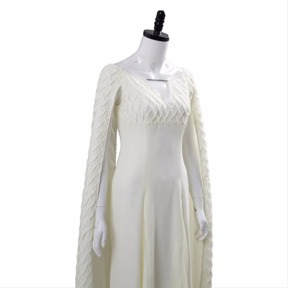 Игра престолов 5 Дейенерис Таргариен платье Cospplay костюм для взрослых белые длинные платья для вечеринок Бальные платья Карнавальный