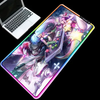

Yuzuoan RGB League of Legends video game brave series mouse pad LED cool marquee cool keyboard pad game player essential