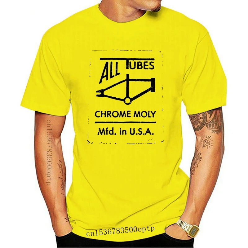 T-SHIRT VINTAGE, BMX, ALL TUBES chromés, MOLY, pour la vieille école