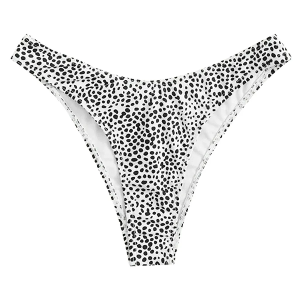 Женская одежда для плавания, раздельное бикини, стринги с высокой талией, сексуальные шорты для плавания, купальные стринги с принтом