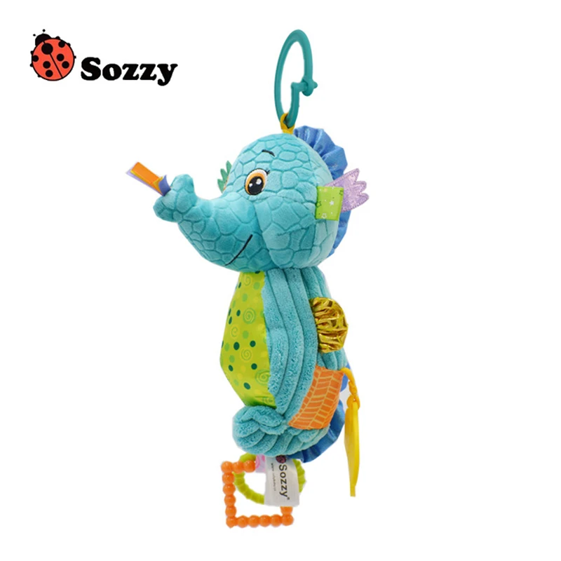 Sozzy Baby новорожденный мягкая игрушка красочный морской конек Кровать Висячие кольца колокольчик Ранние развивающие игрушки