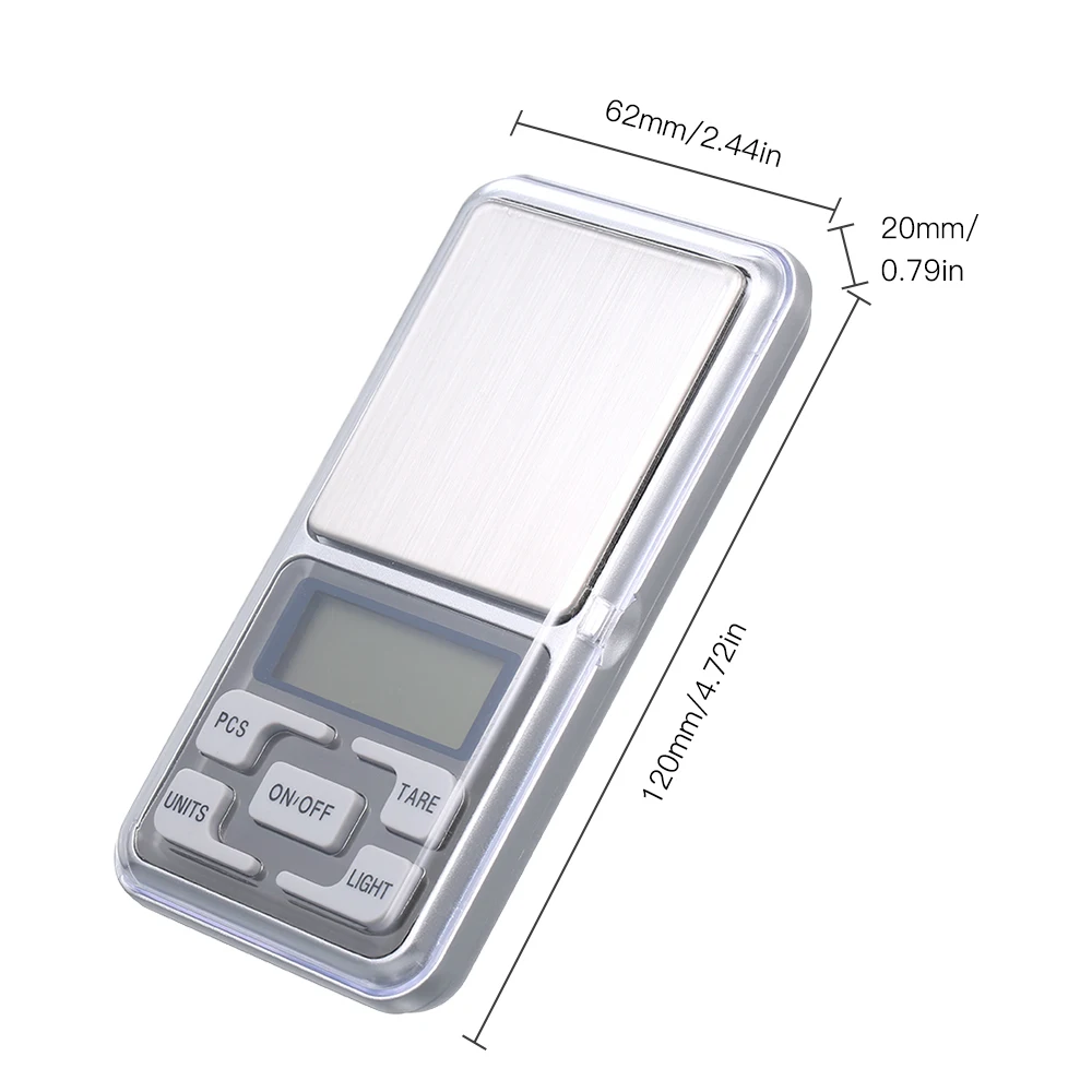 High Precision Mini Electronic Digital Scales Kitchen Scales Pocket Jewelry Diamond Weighing LCD Display Backlight Kitchen Tool