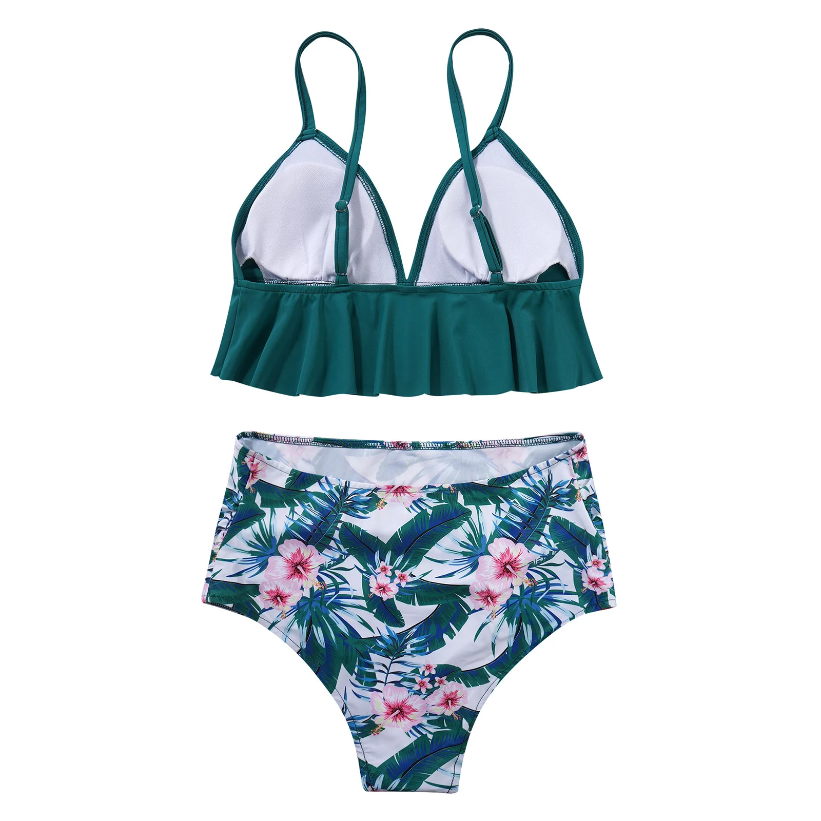 Maternity Swimwear Two Piece Bikini Set V Neck Ruffle Pregnancy Monokini Swimsuit Pregnant Woman Bathing Suit Tankinis Beachwear