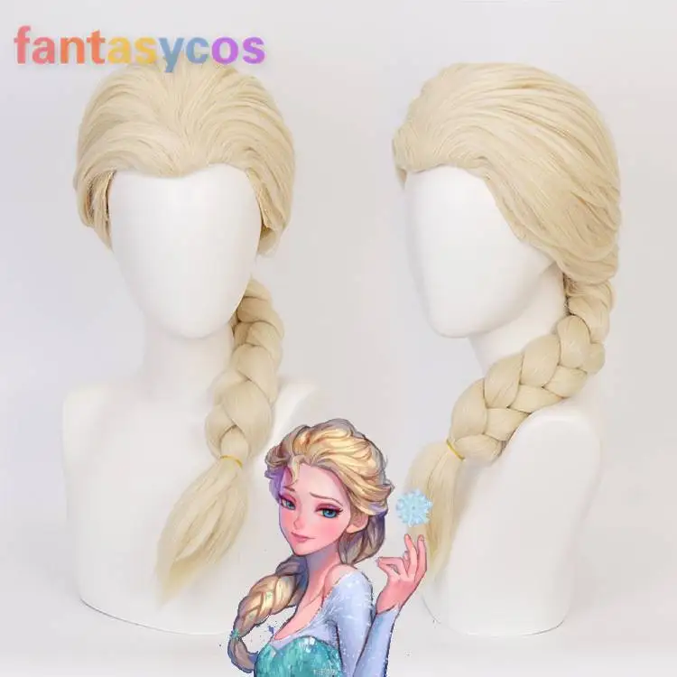 Эльза Замороженная Принцесса Косплей парики термостойкие синтетические волосы Хэллоуин длинный парик для женщин+ Бесплатный парик колпачок