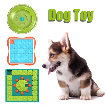 

Floor Gift Slow Dispensing Funny Food Feeder Home Interactive Game Training ABS Stimulating Intelligence Dog Toys Portable