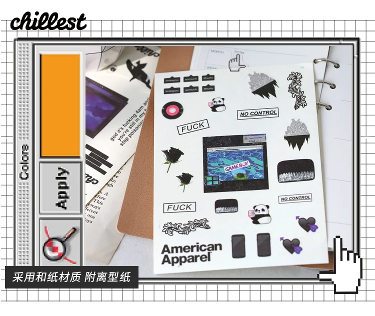 Все это vaporwave серии Bullet Journal декоративные наклейки из бумаги васи Скрапбукинг палочка этикетка дневник канцелярские наклейки в альбом