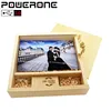 POWERONE USB 3.0 walnut wooden Photo Album usb+Box usb flash drive Pendrive 4GB 16GB 32GB 64GB Wedding gifts Free custom logo ► Photo 2/6