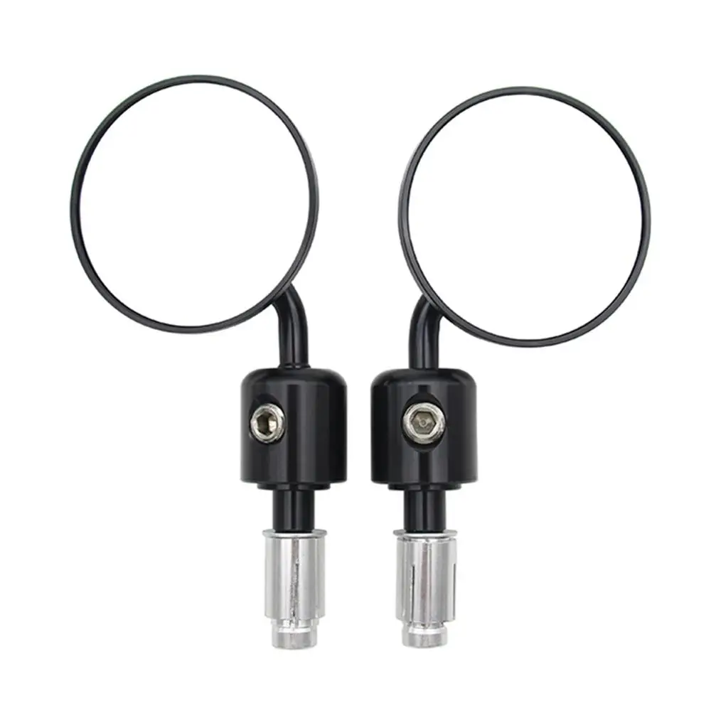 1 пара мотоциклетных зеркал заднего вида 22 мм руль Универсальный ЧПУ торцевые круглые зеркала алюминиевый сплав Ретро внешние части