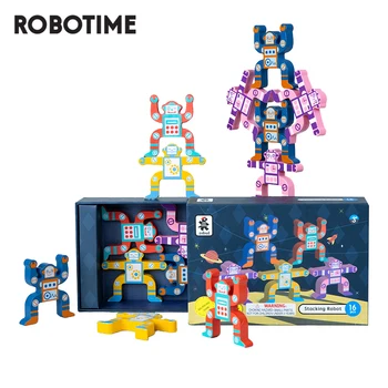 

Robotime Wooden Building Blocks Balancing Game Stack Blocks Toys For Kids Children