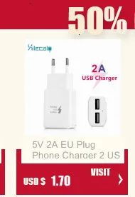 Зарядное устройство для телефона с европейской вилкой, 5 В, 2 А, 2 USB адаптера, настенное зарядное устройство для мобильного телефона, микро-зарядное устройство для iPhone 8, 7, iPad, samsung