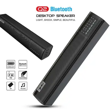 

Wireless Bluetooth 5.0 Soundbar Stereo Speaker Portable Loudspeaker Desktop Car Handfree Sound Bar for Computer TV Phone