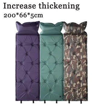 

outdoor thick 5cm automatic inflatable cushion pad outdoor tent camping mats Beach Single double can be spliced inflatable bed