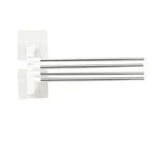 Stainless Steel Towel Rack With Seamless Stickers Four-Bar Towel Rack Multifunctional Towel Rack
