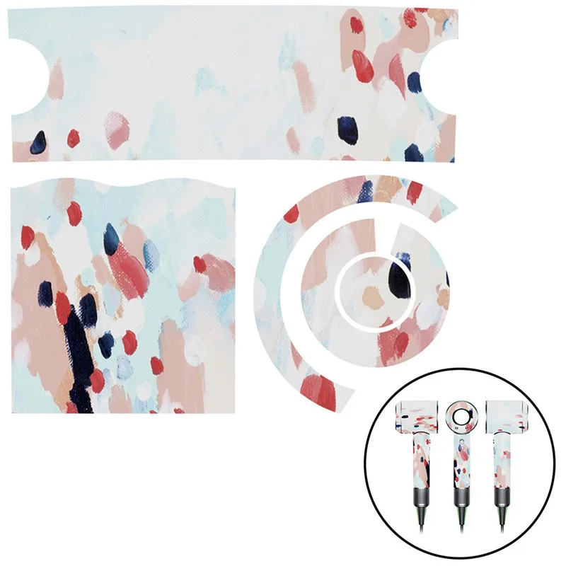

Wall Stickers Reusable Protector Sticker for Dyson Supersonic Hair Dryer For House Colorful Shape Grain Protecter Stickers @D