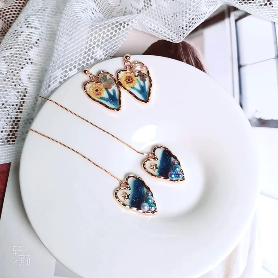Серьги женские с жемчугом элегантные ювелирные украшения для рукоделия