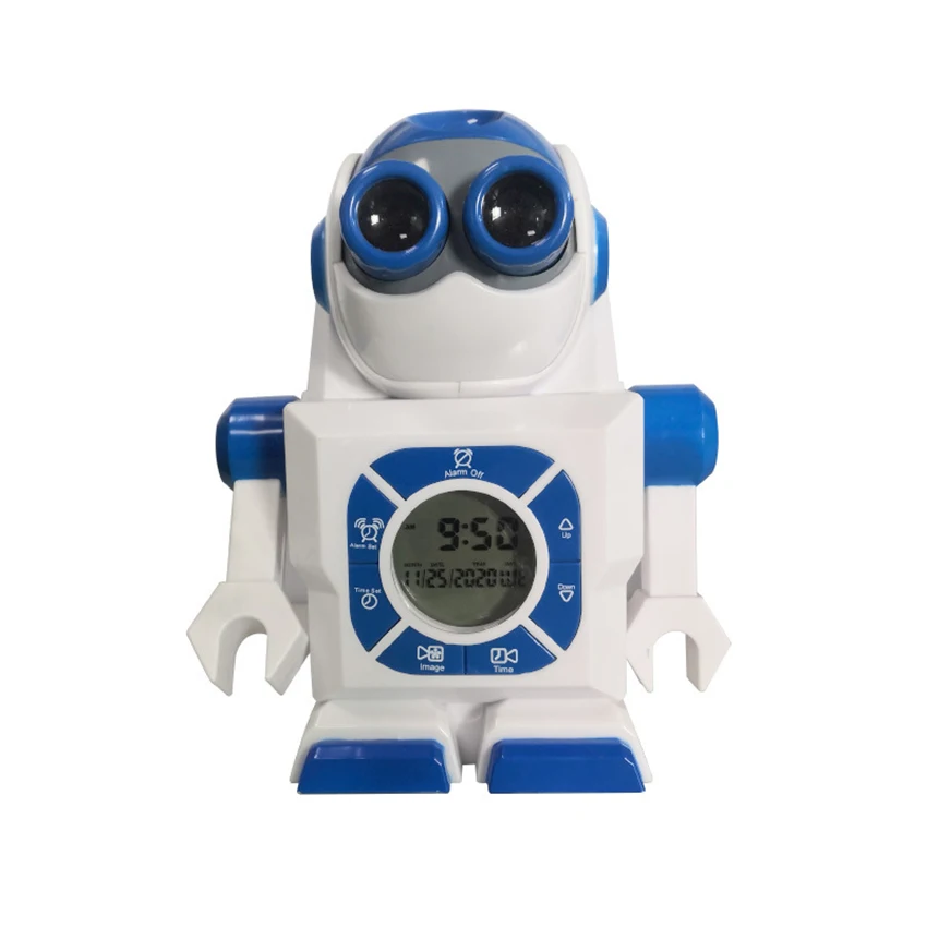 Cartoon Robot Digital Alarm Clock Plastic Clock with Eyes Projector, Image  & Time Projection Alarm Clock for Kids Bedroom - AliExpress Nhà & vườn