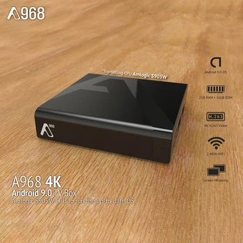 

A968 Android TV Box 2GB/16GB Android 9.0 Smart TV Box S905W Quad-core Smart Set Top Box WIFI with TF Card Slot 4K Media Player