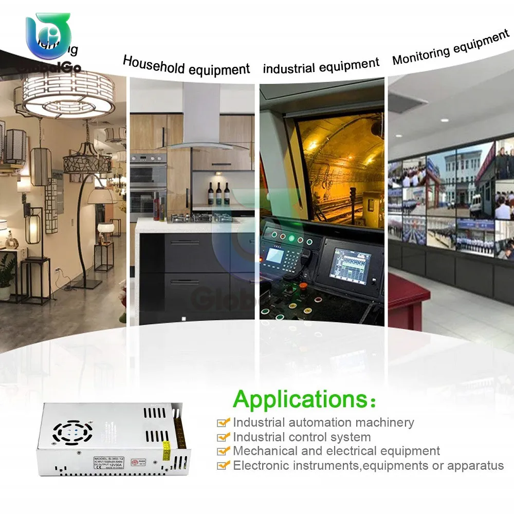 DC12V 24V 48V 720W 1000W импульсный источник питания AC DC трансформатор переключатель питания адаптер привода для светодиодной полосы света