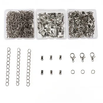 

1Box Set DIY Pendant Supplies Rings Lobster buckle Clips Findings For Earrings Necklace Bracelet Jewelry Making Jewelry Accesso