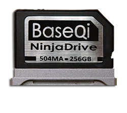 BaseQi NinjaDrive алюминиевый 128 ГБ/256 ГБ sd-карта для MacBook Pro 1" retina(конец 2013 года) карта расширения памяти - Емкость: 256 ГБ