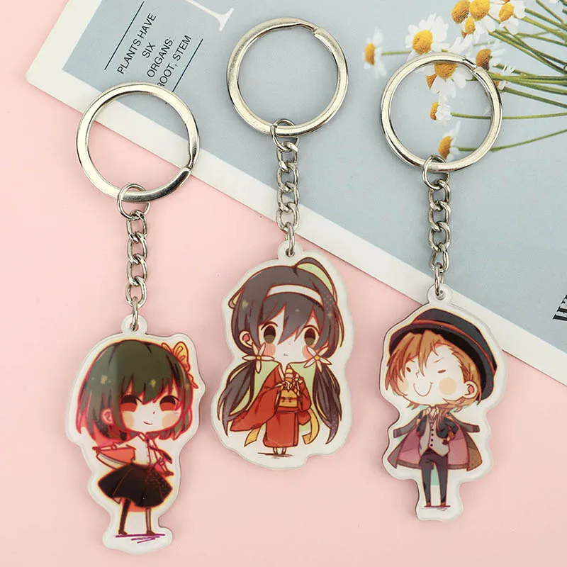 Anime Bungou Stray Dogs Atsushi Acrylic Keychain 6 Styles Pendant Key Accessories