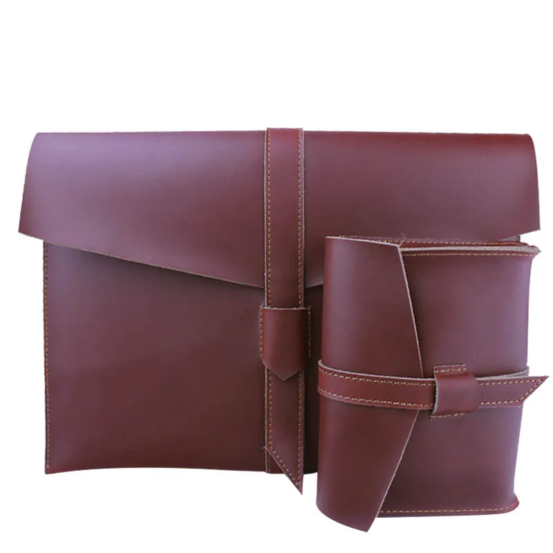 Borsa Del Computer Portatile Per Macbook Air Pro Retina 11 12 13 14 15 15.6 Pollici Del Cuoio Genuino Sacchetto Del Computer Portatile Del Manicotto D