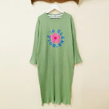 

Oversized Summer Loose Women Cartoon Sleepwear Leisure long Sleeve Thin Nightgowns Printing Letter Big Size Nightdress