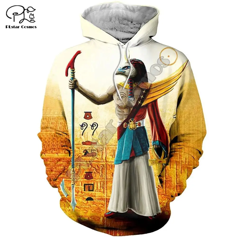

PLstar Cosmos 2020 New Fashion 3D harajuku streetwear Ancient Egypt Pharaoh God Anubis hours zip/Hoodie/Sweatshirt/Jacket -b1