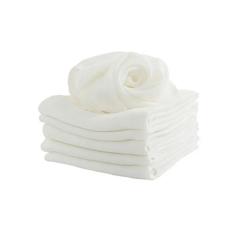 

1Pc Bamboo Fiber Children Washing Baby Feeding Face Towels Infant Wipe Wash Cloth Newborns Handkerchief Bath Towel White Color