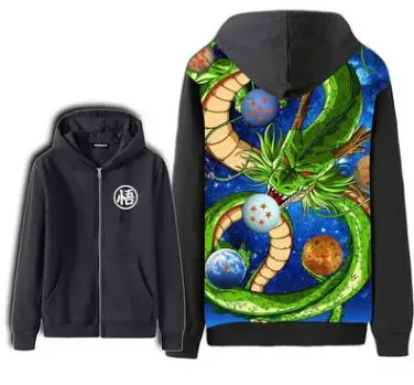 Новые зимние куртки и пальто худи Dragon Ball Аниме Мастер Роши Сон Гоку с капюшоном на молнии мужские толстовки на застежке - Color: 4