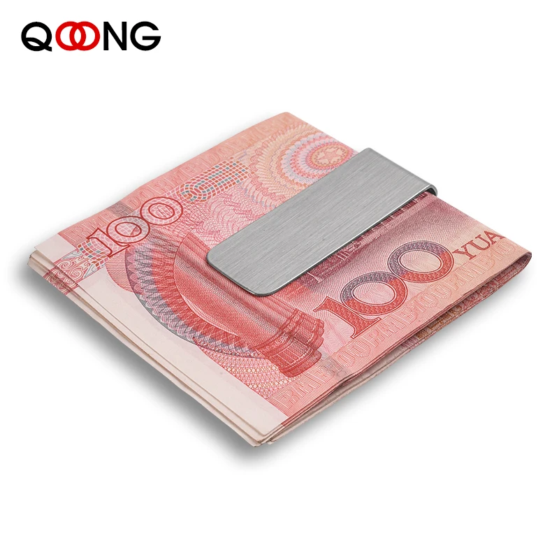 Lettering Stainless Steel Brass Men Money Clip Wallet Card Folder Holder Hollow Design Card ID Case Clip Wallets for Men
