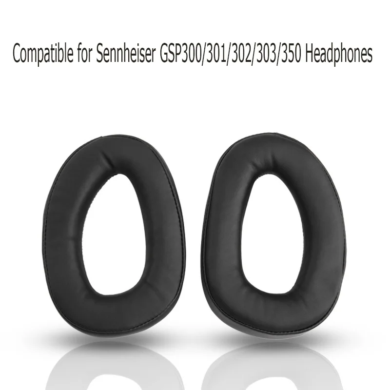 Protein Leather Ear Pads Cushions for Sennheiser GSP300 GSP 301 302 303 350 Headphone Earpad Ear Cushions Earmuffs Caps Covers