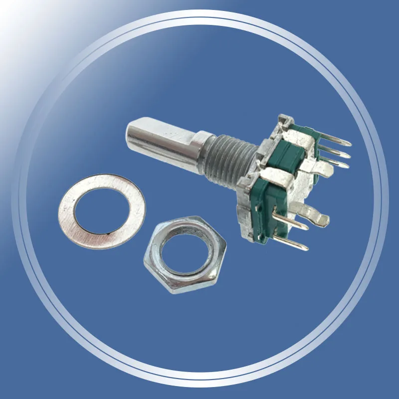10pcs/lot Rotary encoder code switch/EC11/ audio digital potentiometer with switch 5Pin handle length 20mm | Электронные
