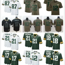 Мужские свитера Green Bay Aaron Rodgers Davante Adams Clay Matthews Randall Cobb Ha Clinton-Dix Brett Favre