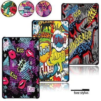 

Printing Tablet Hard Shell Cover Case for Fire 7 (5th 7th 9th )/Fire HD 8/Fire HD 10 Tablet Lightweight Case + Stylus