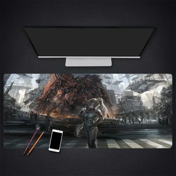 

Anime Girl Large Gaming Mouse Pad Gamer Locking Edge Keyboard Mouse Mat Gaming Desk Mousepad