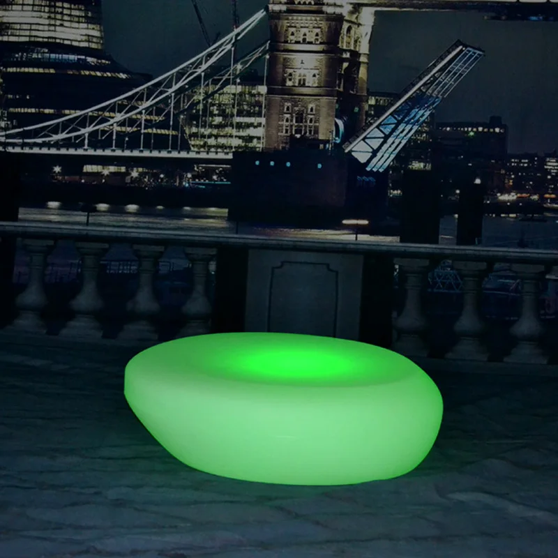 Skybess SK-LF28S (L89*W89*H26cm) Rechargeable LED Bar Table LLDPE Polythylene Material Home Furniture Table for Event Party 1pc