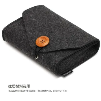 

Storage Bag of Data Cable Multi-functional Felt Storage Bag Earphones Hard Drive USB Drive Charger Mobile Power Bank Case