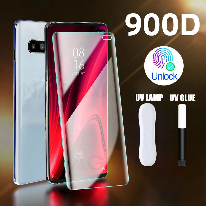 Закаленное УФ стекло для Samsung Galaxy S10 защитная пленка экрана S20 Ultra Note 10 Plus 8 9 S10E S8 S9