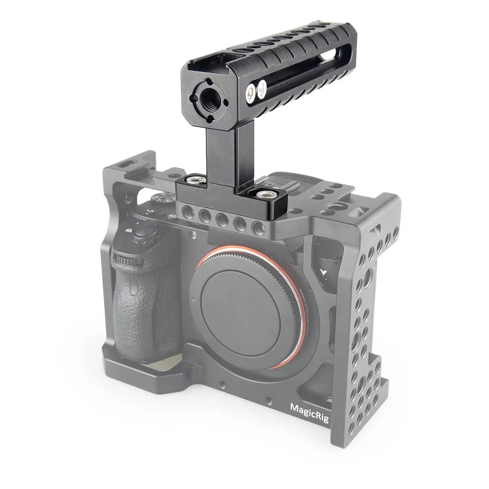 MAGICRIG Quick Release Top Handle with Cold Shoe for DSLR Camera Cage Camcorder Cage Rig
