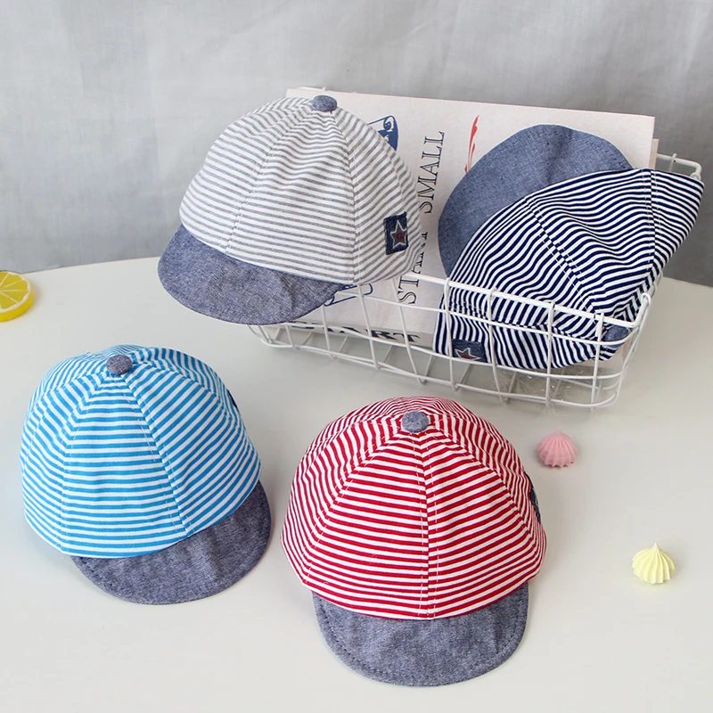 boots baby accessories	 Summer Cotton Baby Hat Cute Casual Striped Baby Boy Cap Soft Eaves Kids Girls Sun Protect Hats Caps baby accessories basket