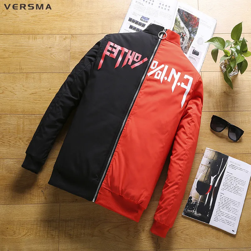 VERSMA, корейский стиль, одежда для мужчин, стеганая теплая куртка, пальто, Мужская парка на молнии, пэчворк, Молодежные зимние куртки, оранжевые, зеленые мужские парки