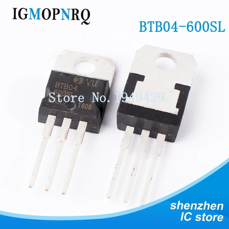 10 шт. BTB04-600SL BTB04-600-220 BTB04 Triac 4 ампер 600 Вольт Новый | Электронные компоненты и